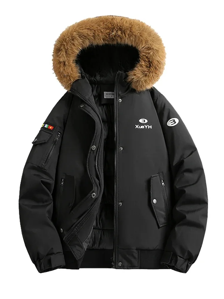 

Новое зимнее хлопковое пальто-карго, ветрозащитная утолщенная теплая куртка с капюшоном, мужская уличная одежда для альпинизма, пальто для пары