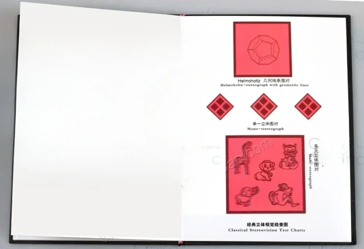 Comprehensive Visual Test Charts | Multi Stereo Vision Test Book | Optometry RDS Tester