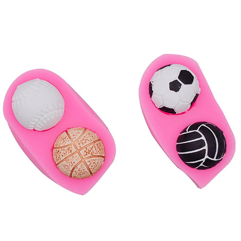 1Pc Basketball Baseball Volleyball Football Silicone Mold DIY Sugarcraft Cupcake Baking Mold Fondant Cake Baking Decor Tool