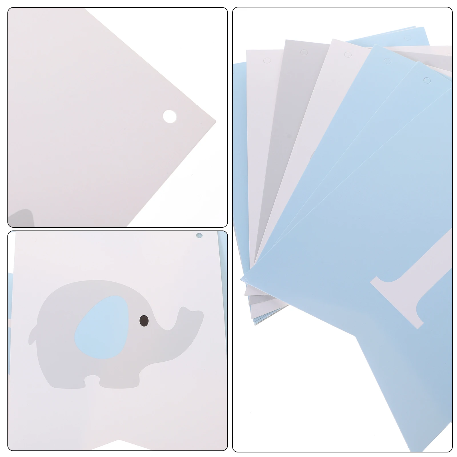 

Lovely Baby Shower Banner Decor Pull Flags for Boy Baptism Centerpieces Party Decorations Gender Reveal Garland Elephant Theme