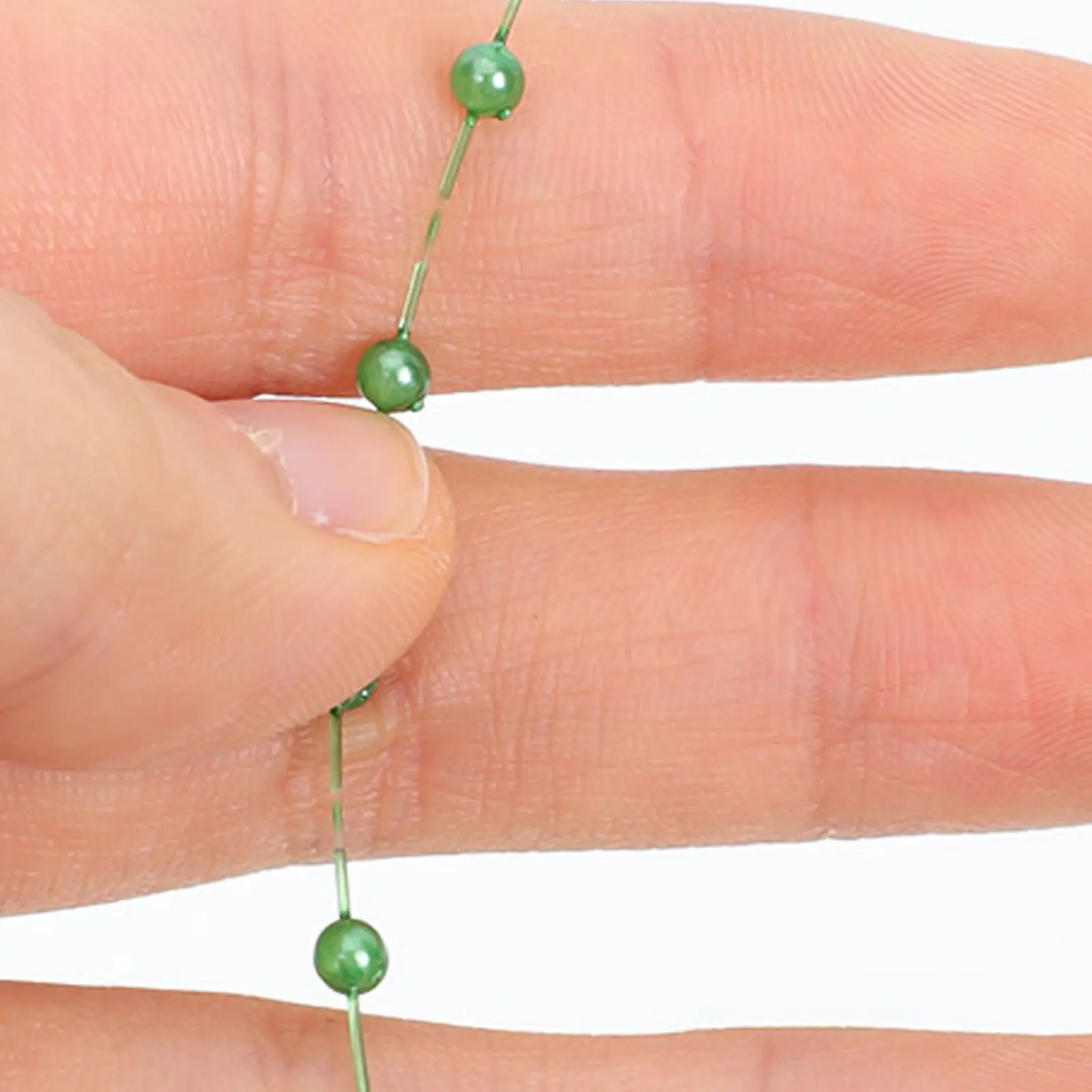 

40pcs Plastic Decor Chains 8x3mm Green DIY Beads String Pendants Accessories Hanging naments Craft Supplies Home Decor