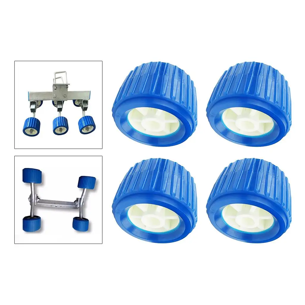 4x Boat Trailer Roller Inflatable Boat Ribbed Roller Kit 110x75x19mm