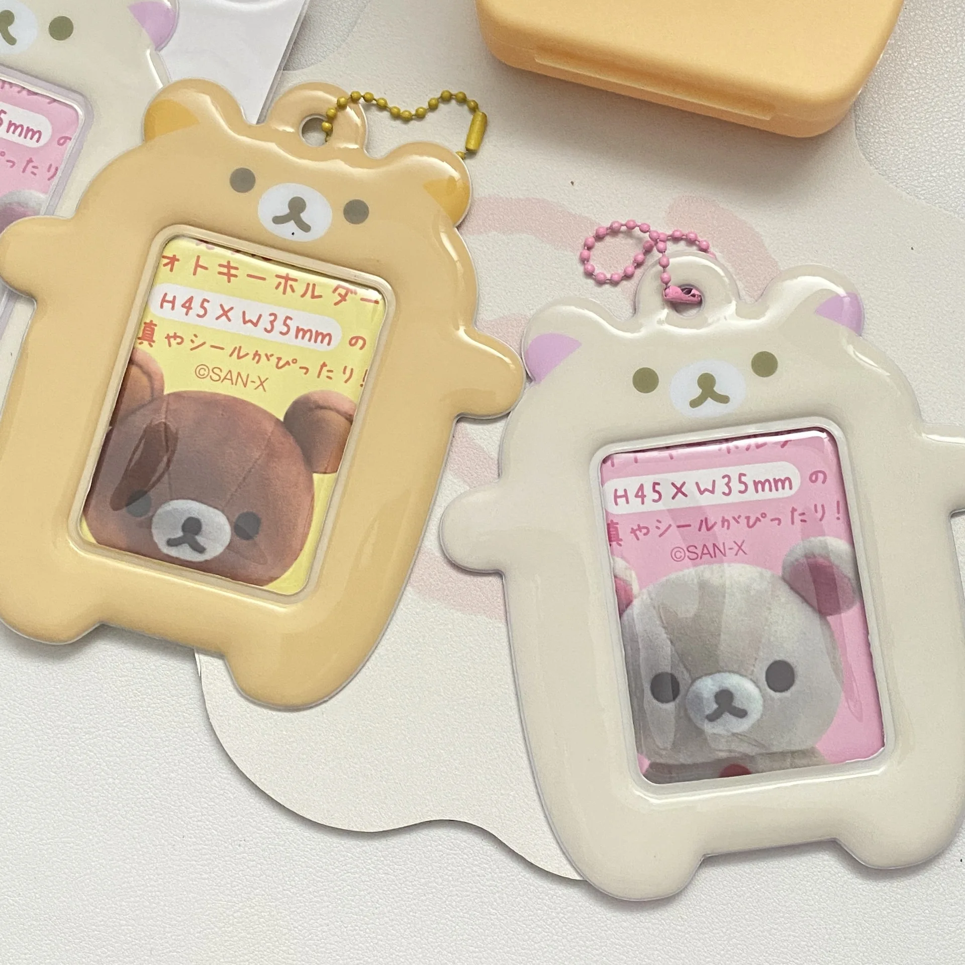 Kawaii Baby Bear Shaped Photocard Holder for 3inch Photo Cute Bear Photo Sticker Purikura Holder Anime Goods Card Goo Card Case