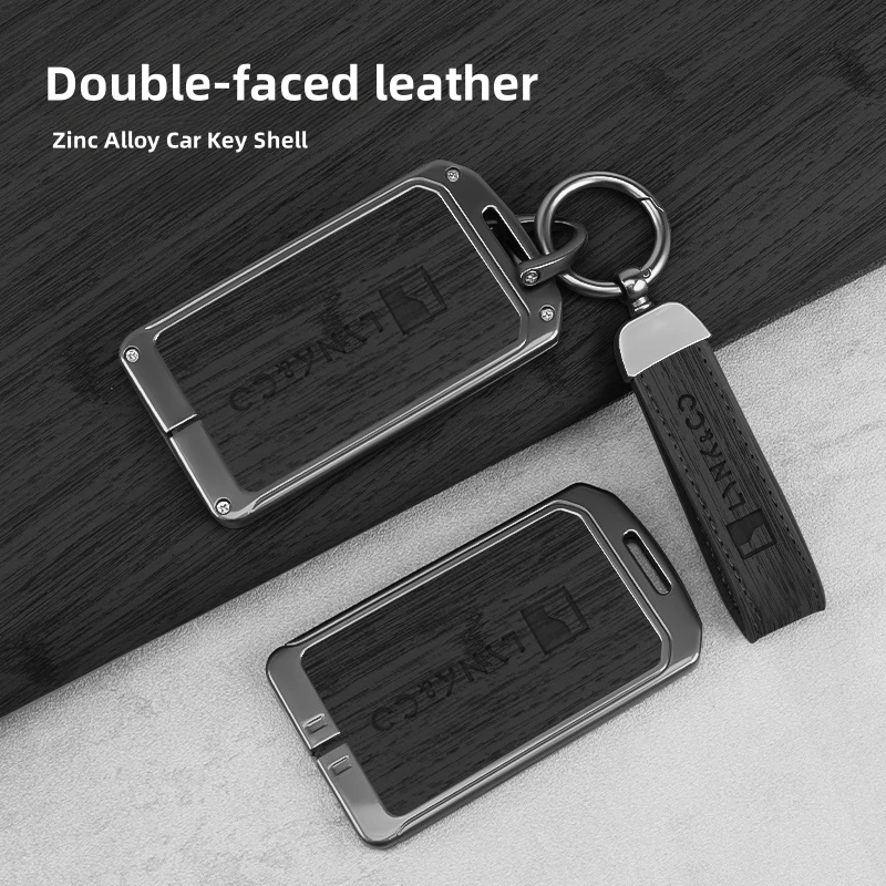 Leather NFC Card Car Key Cover Fob Case Protector Shell For Lynk&Co 05 06 09 03 01 02 Hatchback 2022 Auto Keychain Accessories