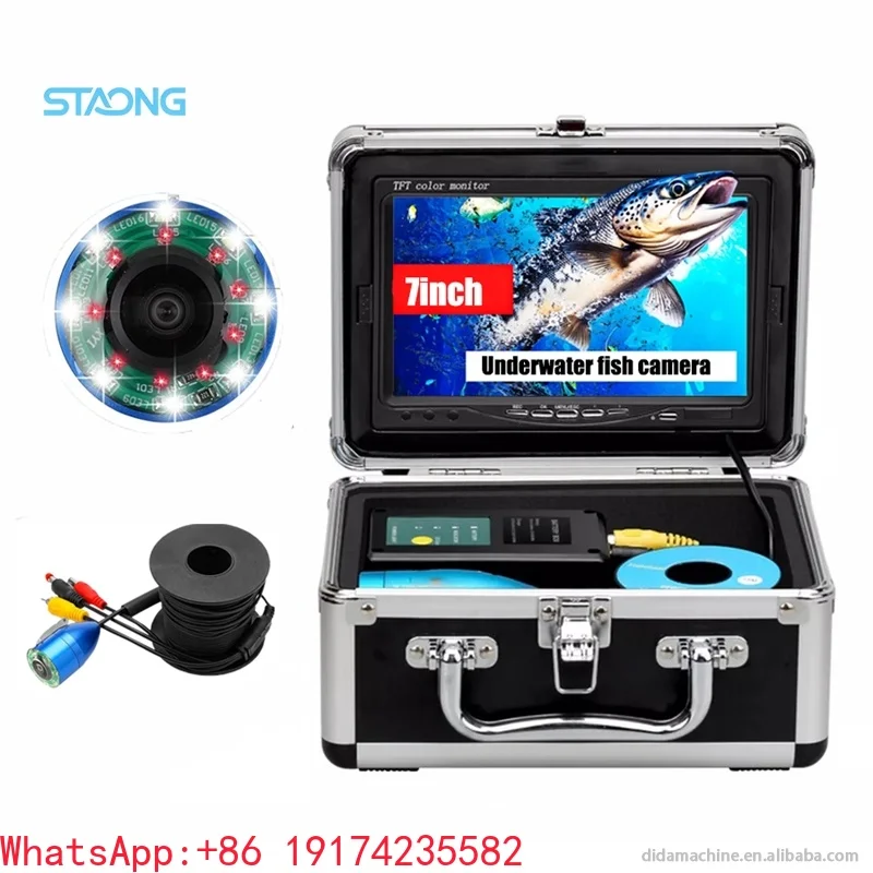 V7 Visible Fish Finder 7 Inch LCD Monitor Camera Kit with 4500mah Battery for Winter Underwater Sea/River Ice Fishing