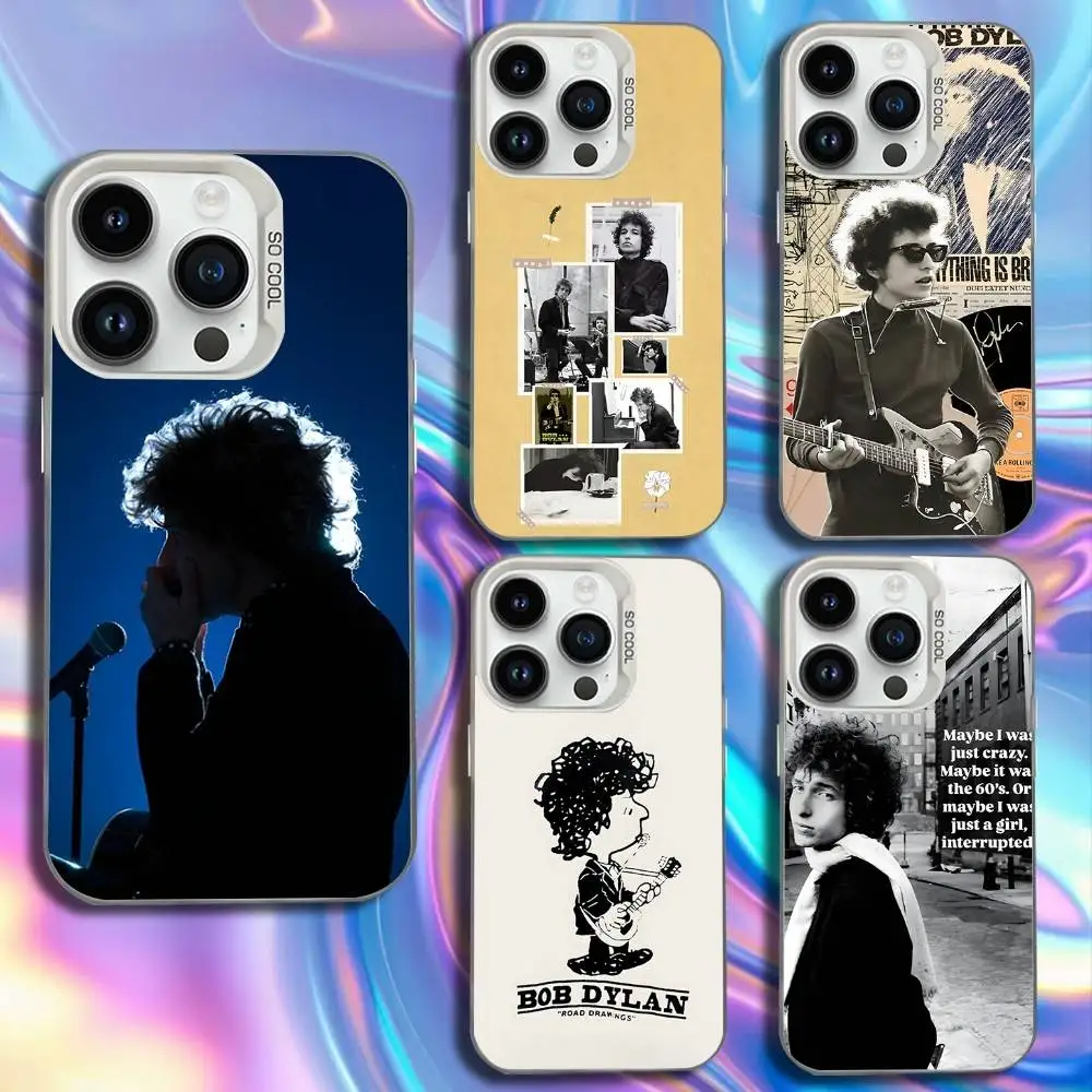 

Bob D-Dylan Singer Phone Case For iPhone 16,15,14,13,12,11,Mini,Pro,SE,MAX White Matte Shockproof Cover