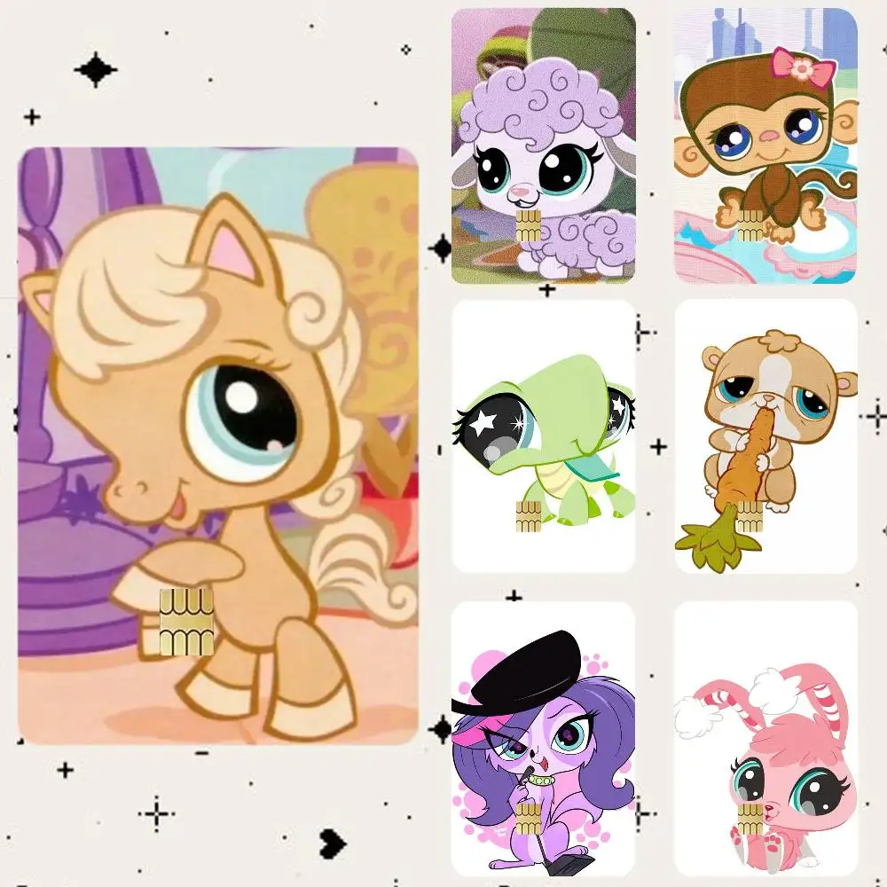 

l-l-Littlest Pet Shop HD Waterproof Card Skins Protective Stickers for Credit Bank Game Cards