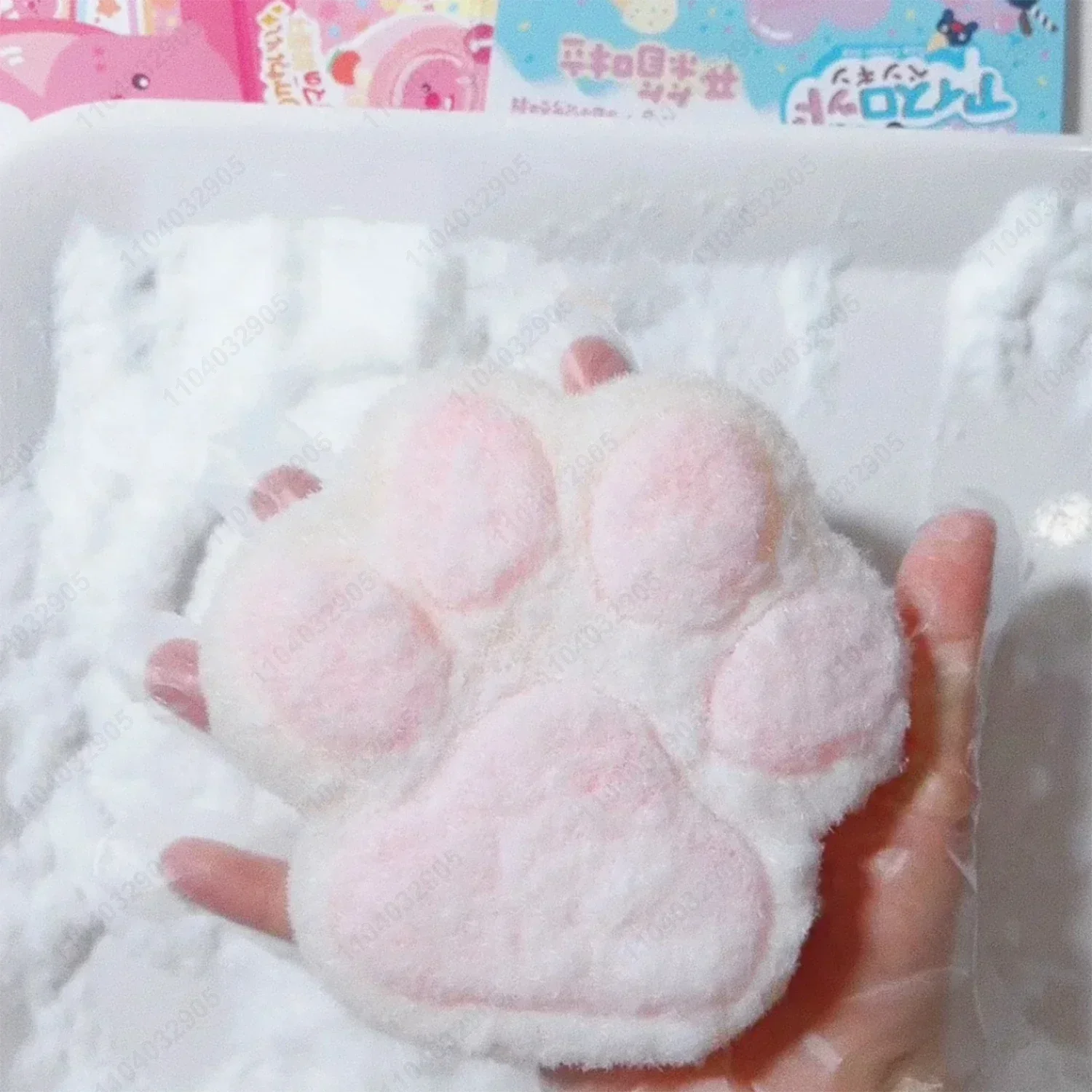 Cat Paw Taba Squishy Silicone 0.4KG Fuzzy Cat Foot Squishy Marshmallow Cat Paw Squeeze Toy Anti Stress Release Hand Relax