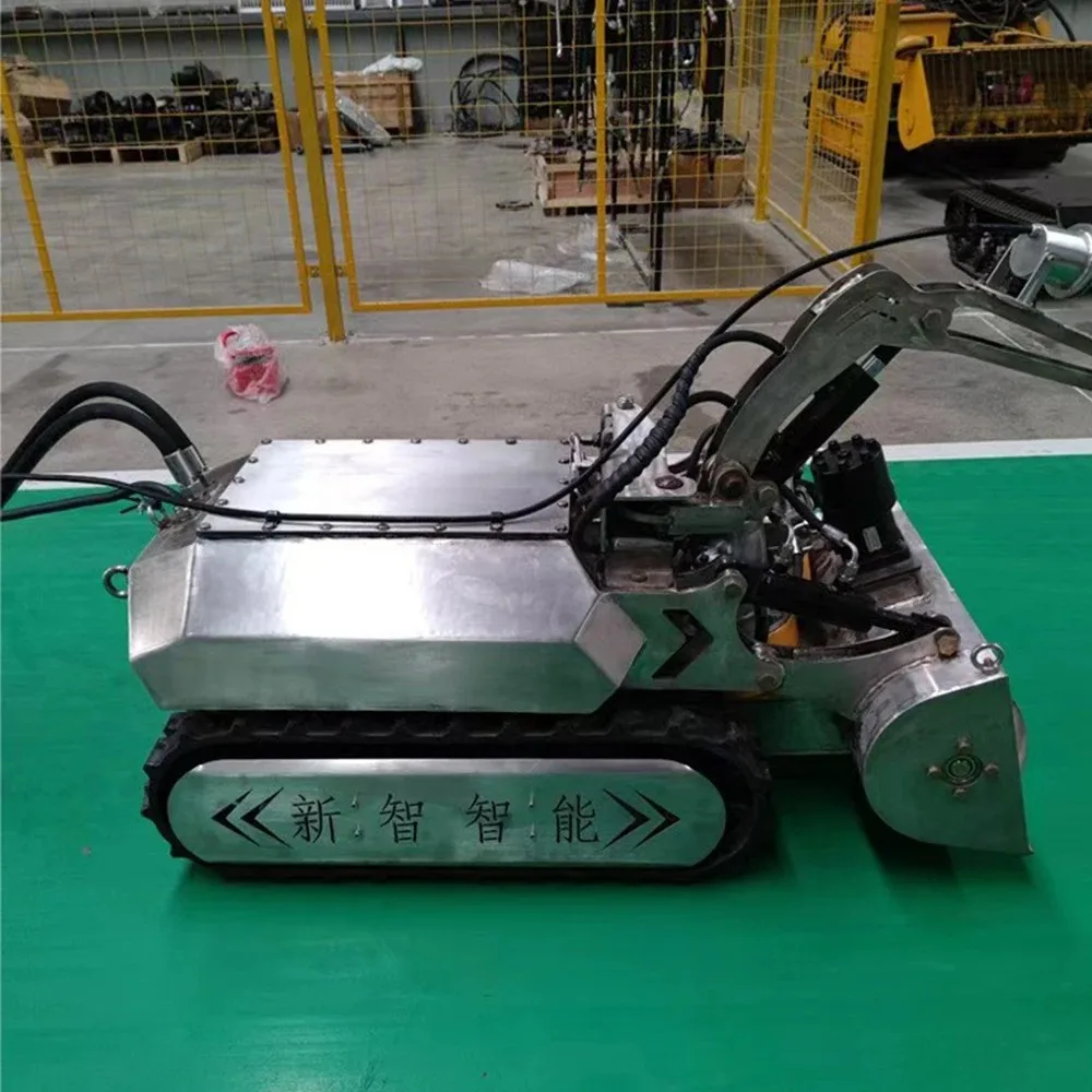 توفير ردود الفعل في الوقت الحقيقي على ظروف خط الأنابيب 1250 * 450 مم مسار مطاطي روبوت التنظيف الخارجي