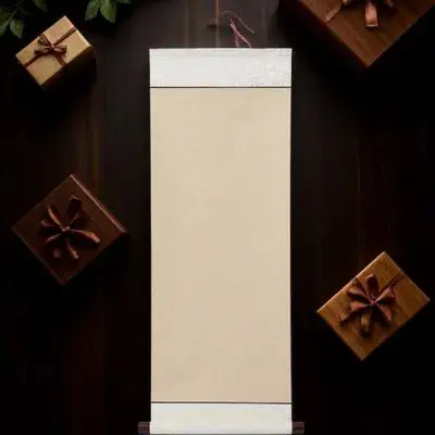 

1pc Blank Chinese Scroll Paper 8X10 Inch Xuan Art Painting Calligraphy Practicing Paper For Kids Adults Diy Hanging Mounting