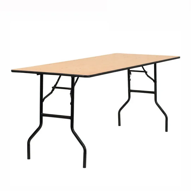 Wholesale Event Furniture rectangular Wooden Fireproof Board Folded Tables for Wedding Event