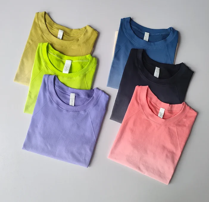Yoga Top Light Fitting Elastic Quick Drying Sports T-shirt for Women's Personalized Fitness Short Sleeved Summer Thin Style