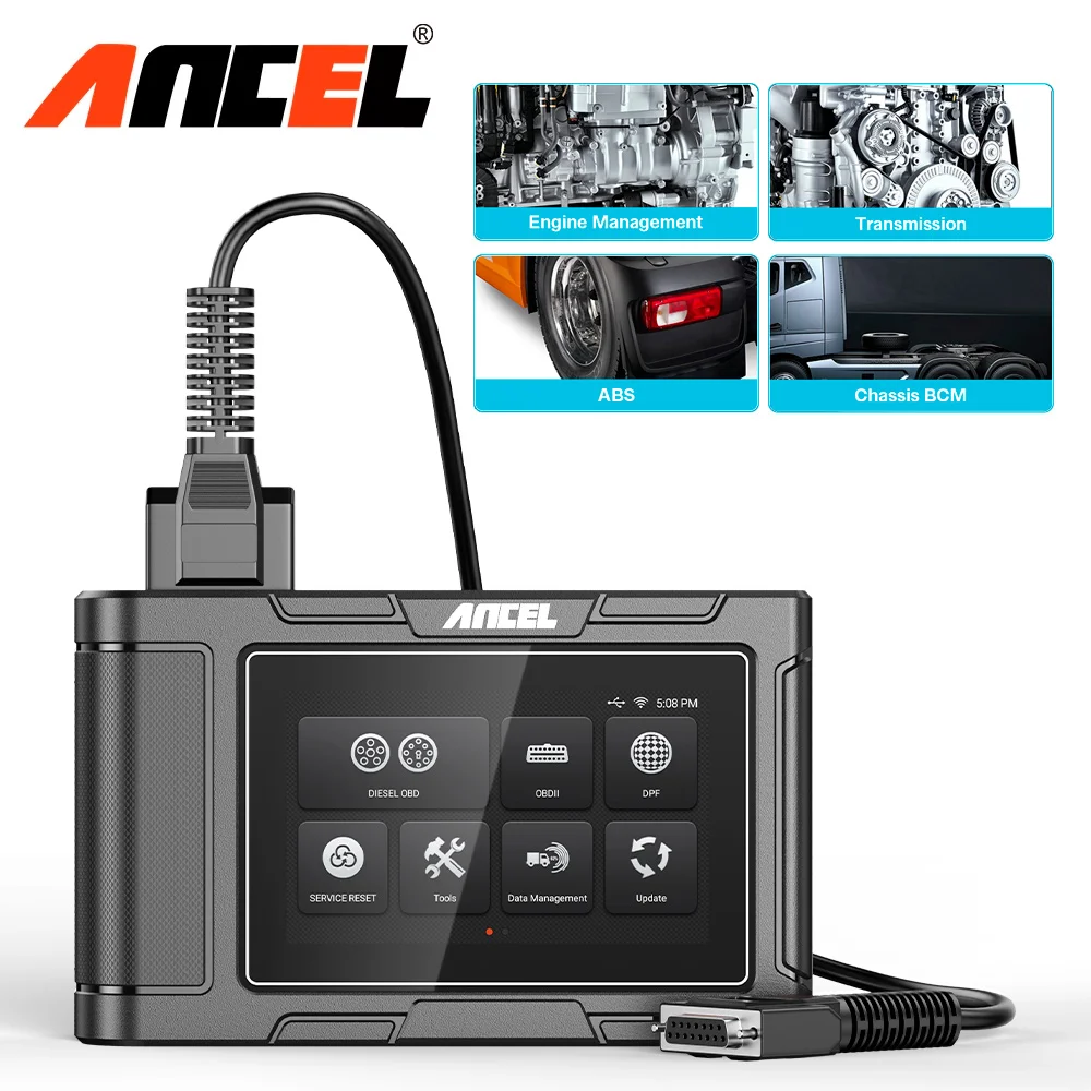 ANCEL HD3300 Heavy Duty Diesel Truck Scanner Full System Automotive Code Reader Oil Reset DPF OBD2  Automotive  Diagnostic Tools