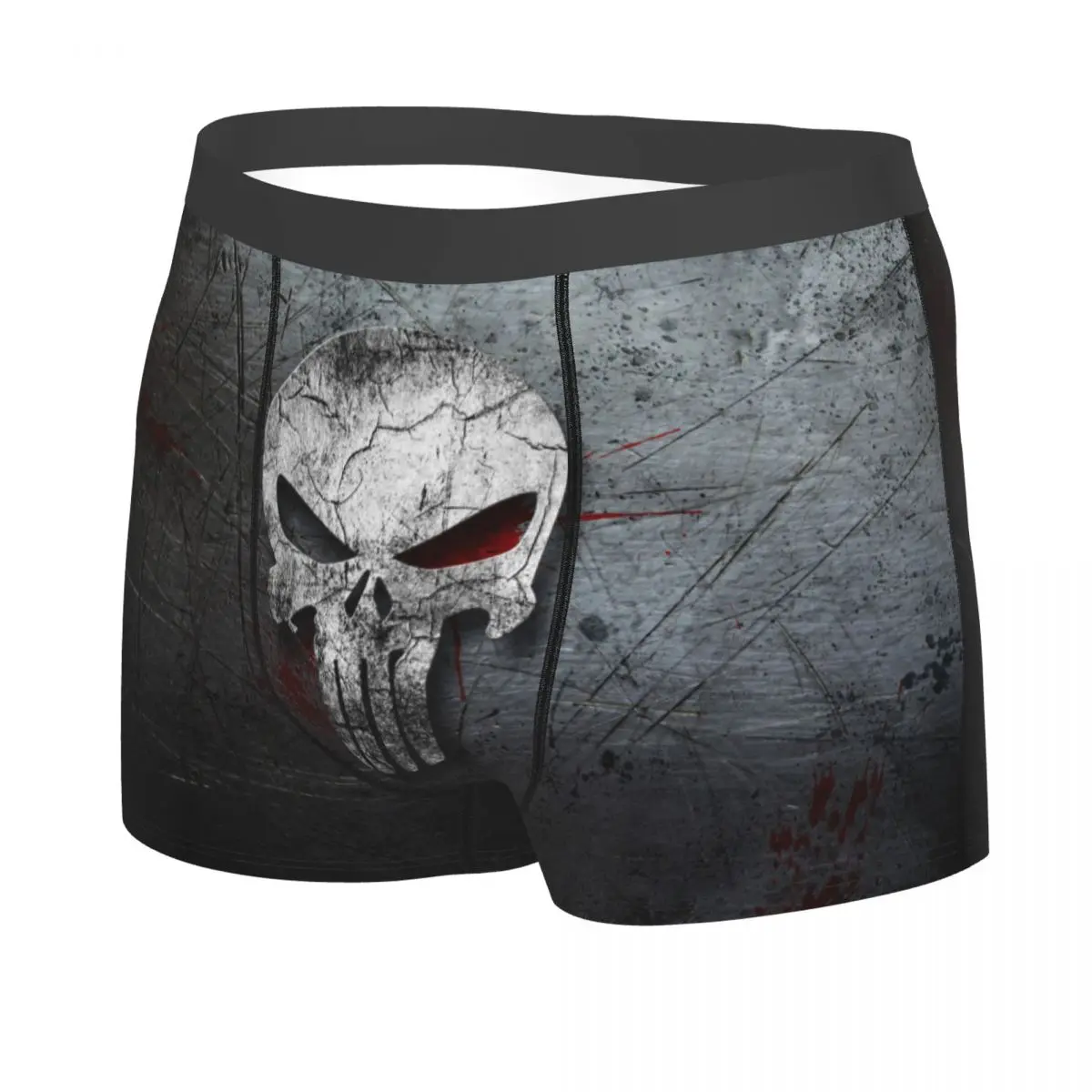 Vintage Skeleton Punishers Skull Underwear Men Print Custom Boxer Shorts Panties Briefs Soft Underpants