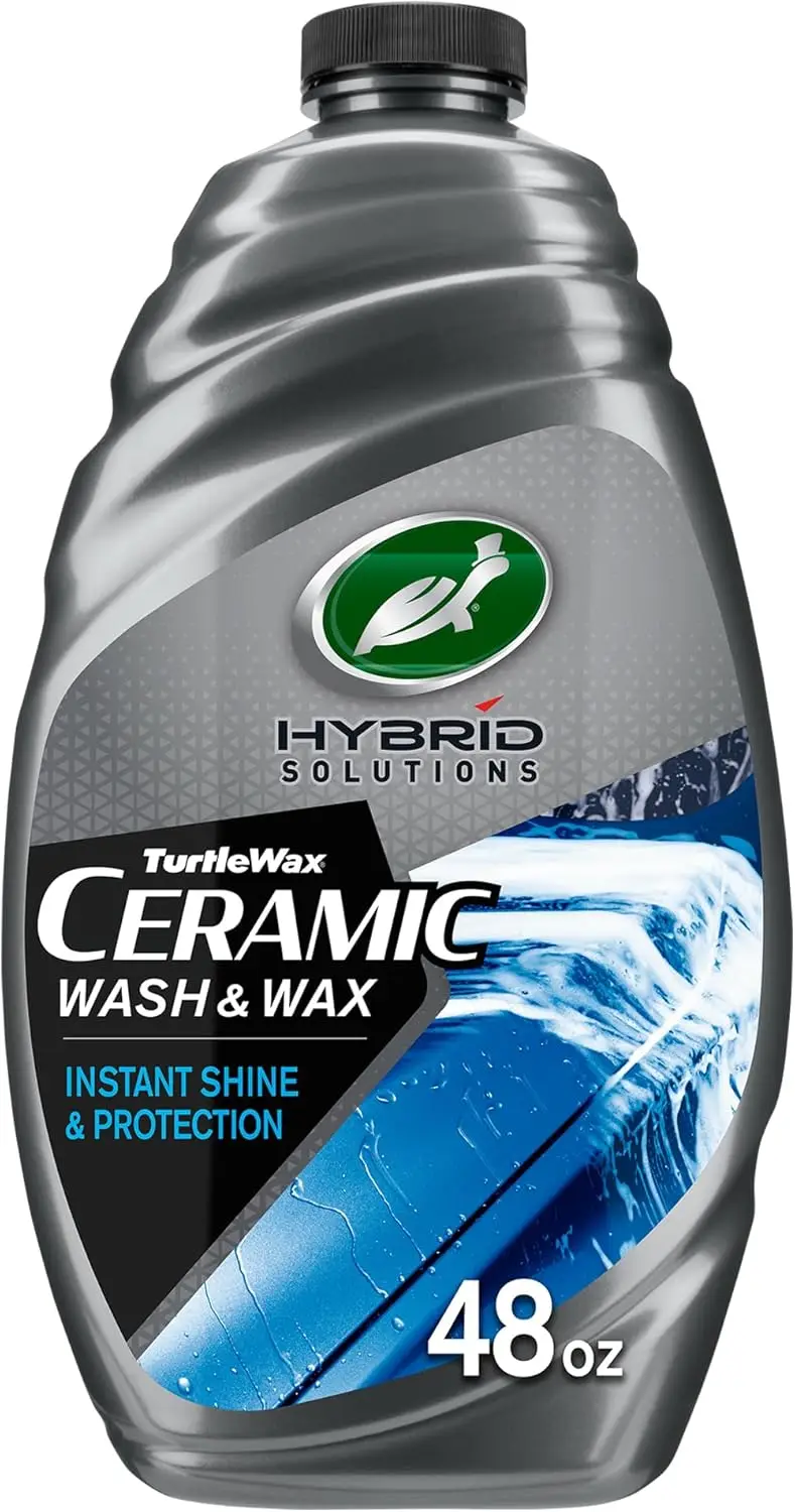 Ceramic Car Wash and Wax, pH Neutral Cleaner with Water Beading Protection, High Gloss Spot-Free Shine, Fruity Scent, 48 oz