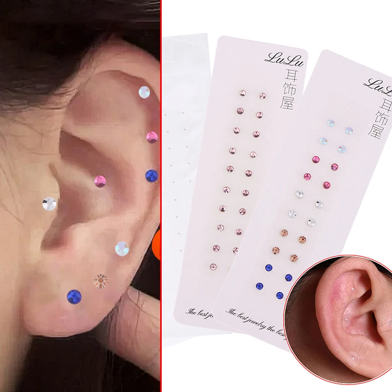 20/100 Patches Gold Silver Color Ear Point Stickers Ear Pressure Stick Acupuncture Auricular Ear Stickers Massage Seeds Stickers
