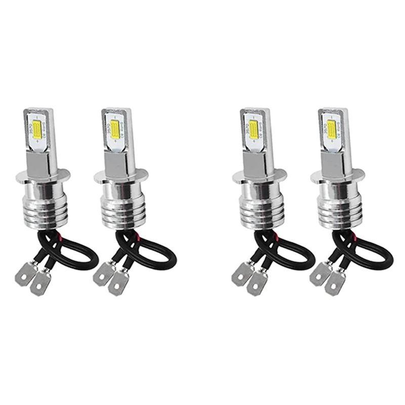 4X H3 Super Bright LED Headlight Fog Light Driving Lamp Bulb Kit 6000K White 100W