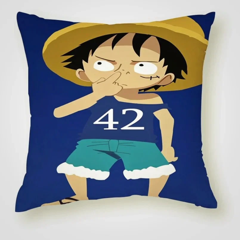 One Piece Japan Cute Anime 3D printing sofa cushion cover Cushion Covers Happy Campers Throw Home Decor Touring Cars Pillow Case