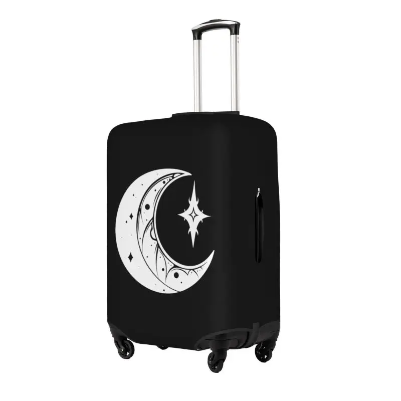 Goth Crescent Moon pattern Travel Suitcase Protective Cover Luggage Protective Cover Suitable for 18-32 Inch Suitcases DIY