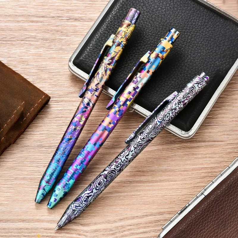 Titanium Alloy Pen Business Gel Pen Outdoor EDC Pen Signature Writing Pen Pocket Multi-purpose Tool Ballpoint Pen