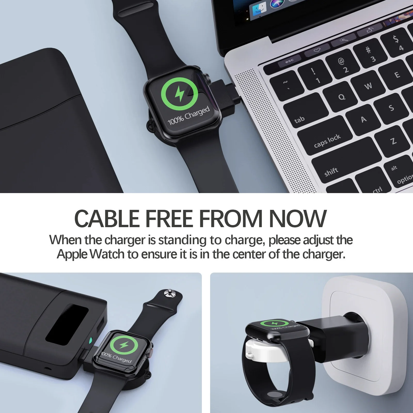 

2-in-1 Portable Portable Galaxy Keychain Charger Light Light Weight Magnetic Quick Charg for Samsung Galaxy Watch 8 7 6 5 4 3 A