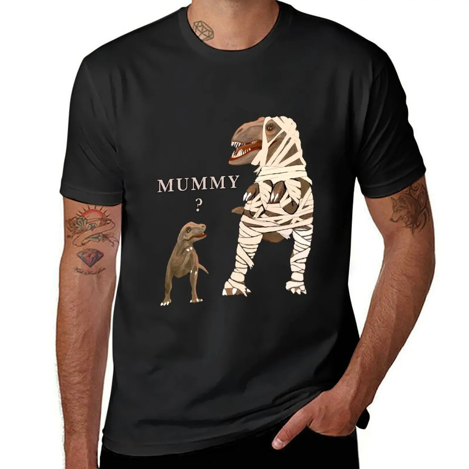 Funny Mummy & Baby T-Rex Halloween Dinosaurs T-Shirt funnys Short sleeve tee blanks vintage heavyweight t shirts for men