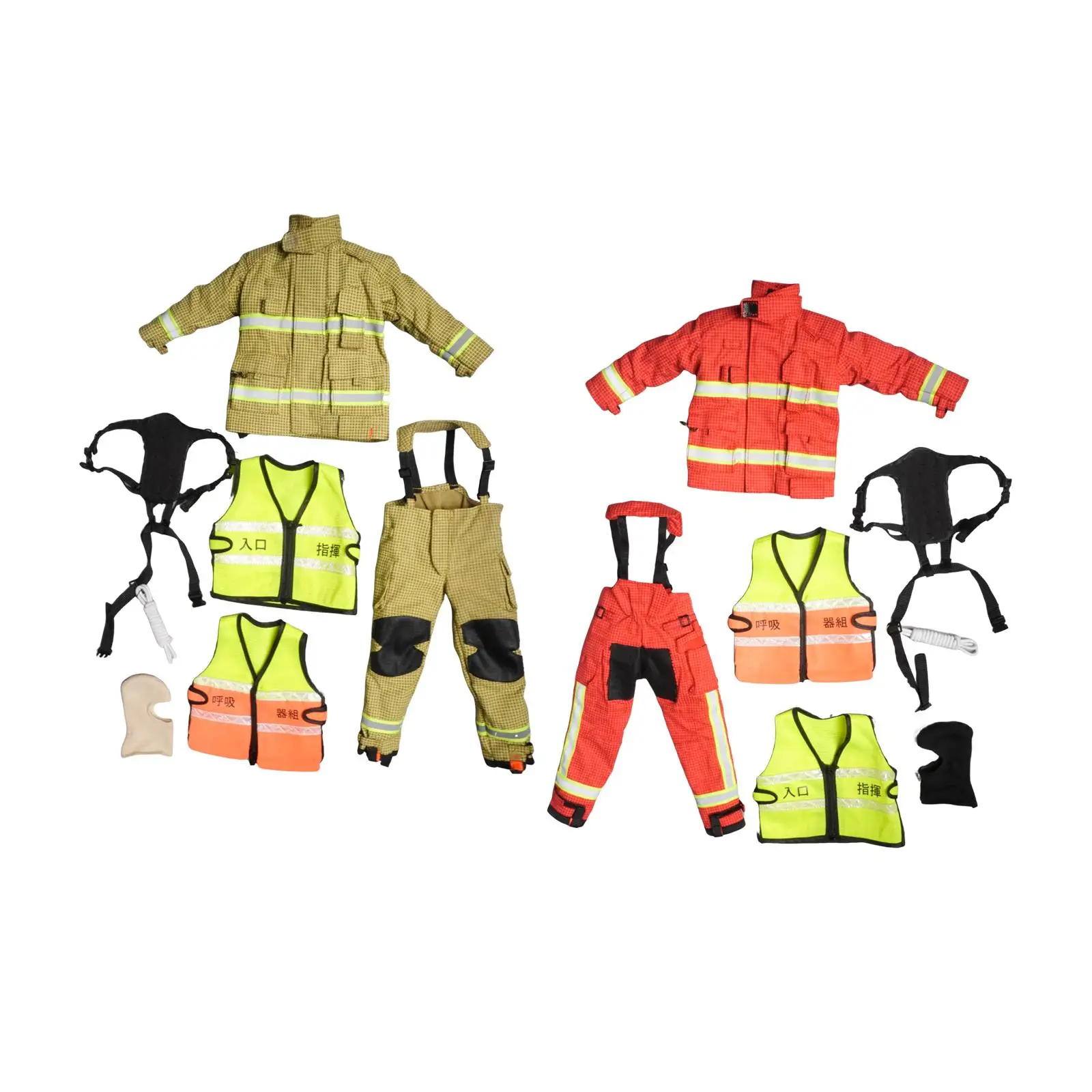 1:6 modelo bombeiro terno roupas cosplay traje de bombeiro realista
