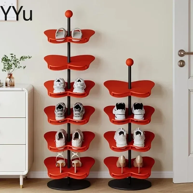 +--Vintage Shelf Shoe Cabinets Organizers Display Racks Saving Modern Shoe Stand Wooden Vertical Muebles Space Saving Furniture