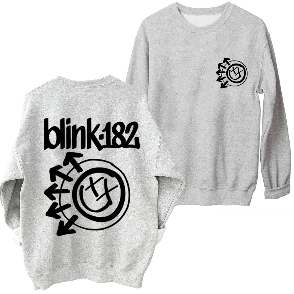 Blink 182 Logo Crewneck Sweatshirt Hoodie Man Woman Graphic Sweatshirts Pullover Plus Size Unisex Pullover Women Clothing