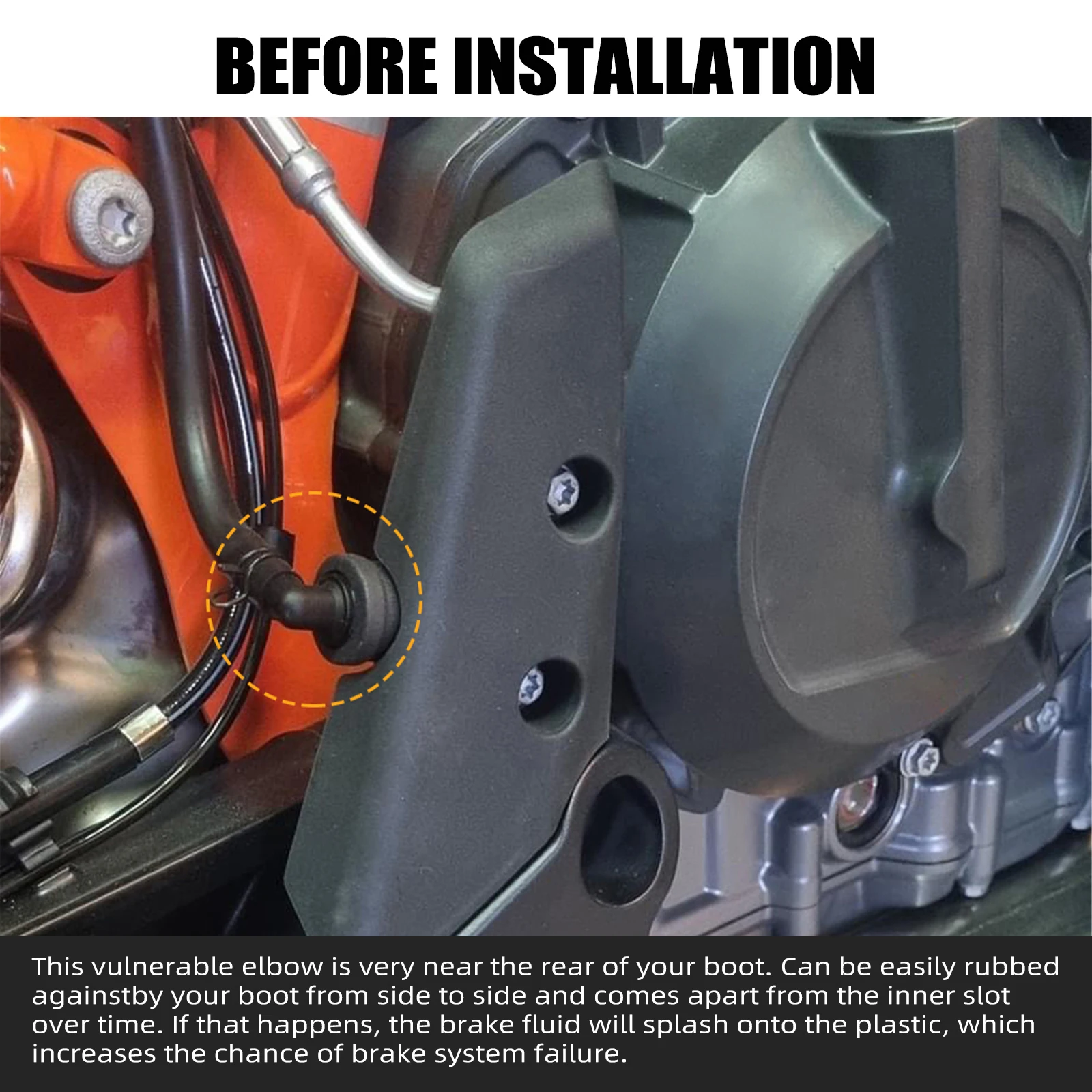 Pour KTM 790 890 Adventure/Adventure R 2019-2025 2024 2023 garde de maître-cylindre de frein arrière pour Husqvarna NORDEN 901 2022-2025