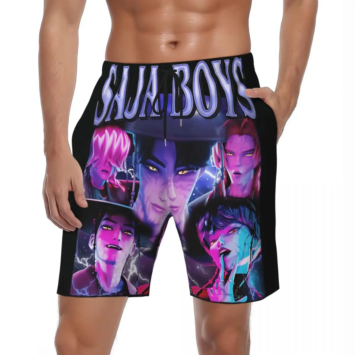

Huntrix Singer Movie Kpop Board Shorts Летние спортивные шорты для серфинга Мужские быстросохнущие повседневные плавки на заказ размера плюс