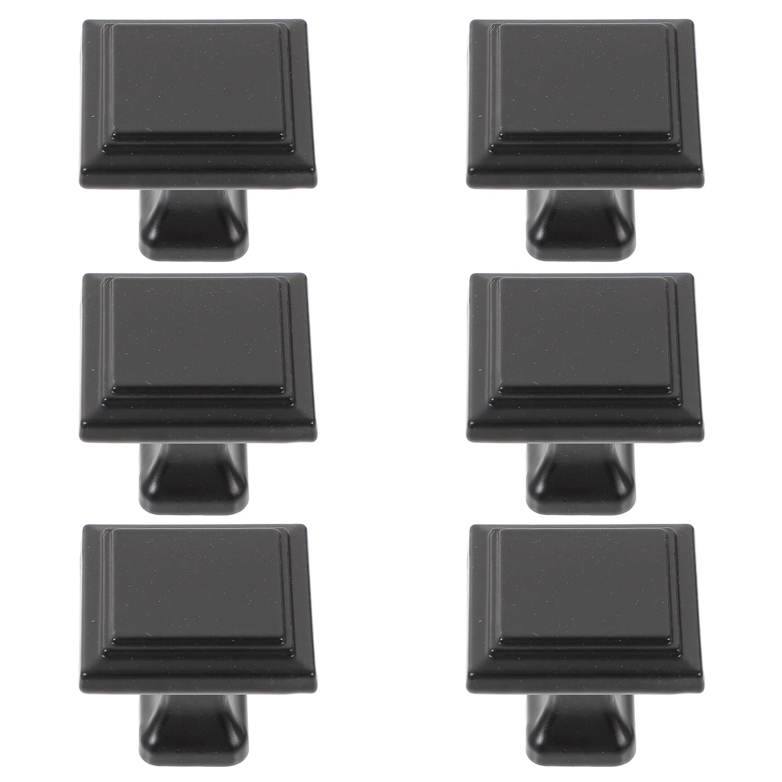 

6Pcs Square Cabinet Knobs Matte Black Kitchen Drawer Dresser Handles Hardware Square Cabinet Knobs Kitchen Hardware