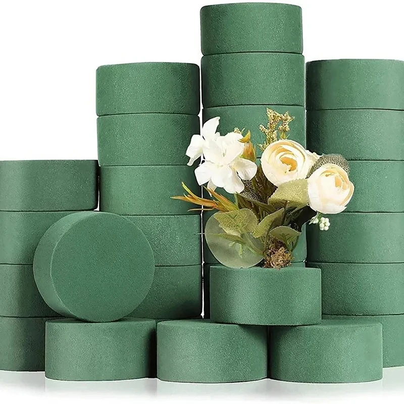 1Pc Cylinder Flower Clay Plate Packing Materials Flower Foam Bricks DIY Reinforced Flower Arrangement Clay Party Decoration