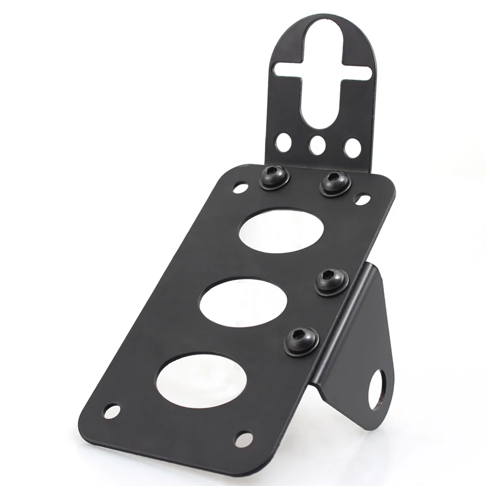 For Harley Sportster Bobber Chopper CafeRacer Motorcycle Axle Side Mount License Holder Moto Number Plate Rear Taillight Bracket