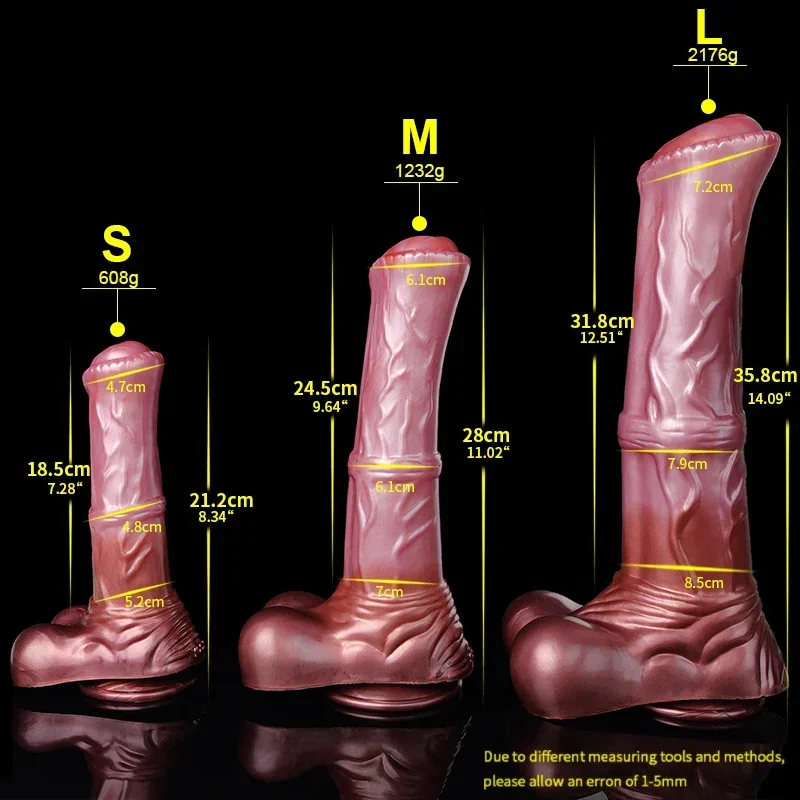 2023 Giant Horse Dildo 8.8cm Thick Realistic Animal Penis Huge Cock Anal Orgasm Masturbators With Sucker Sex Toy For Women Men