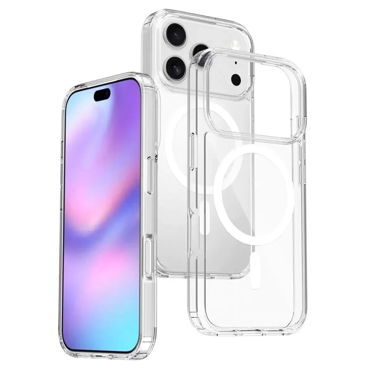 

Magnetic Anti-Yellowing Slim Clear Case For iPhone 17 16 15 14 11 ProMax| 13 12 MINI 17Air Shockproof Transparent Phone Cover
