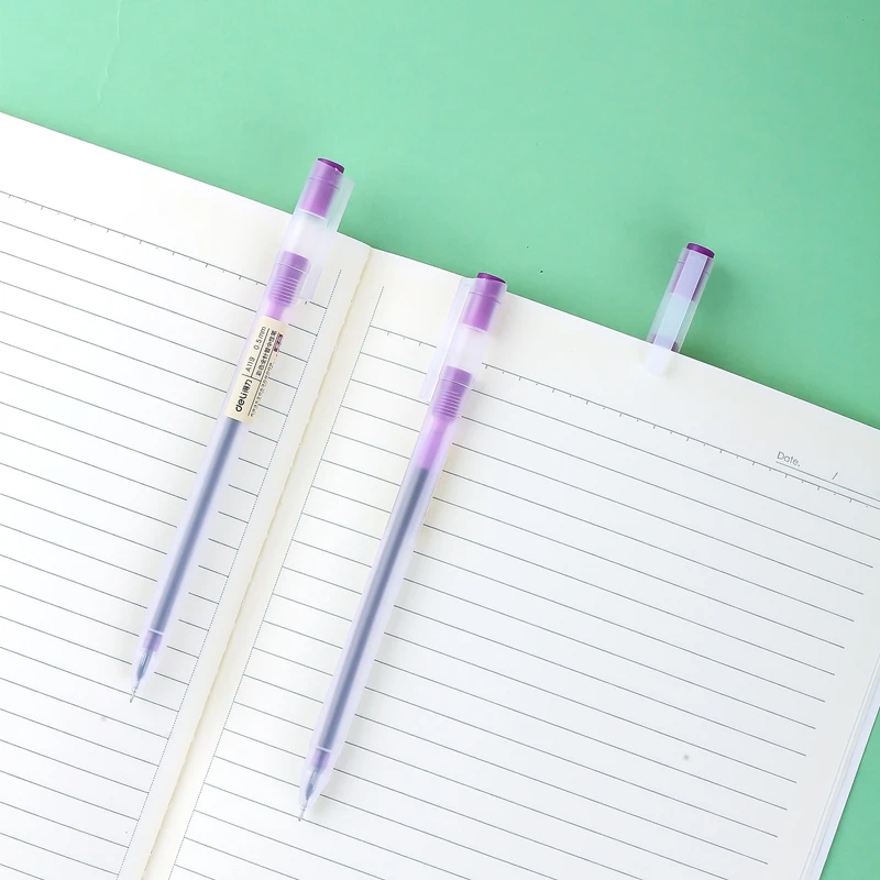 أقلام جل ديلي 12 عبوة 0.5 مم، حبر أرجواني ناعم ونظيف، كتابة متسقة للمكتب وتدوين الملاحظات #5