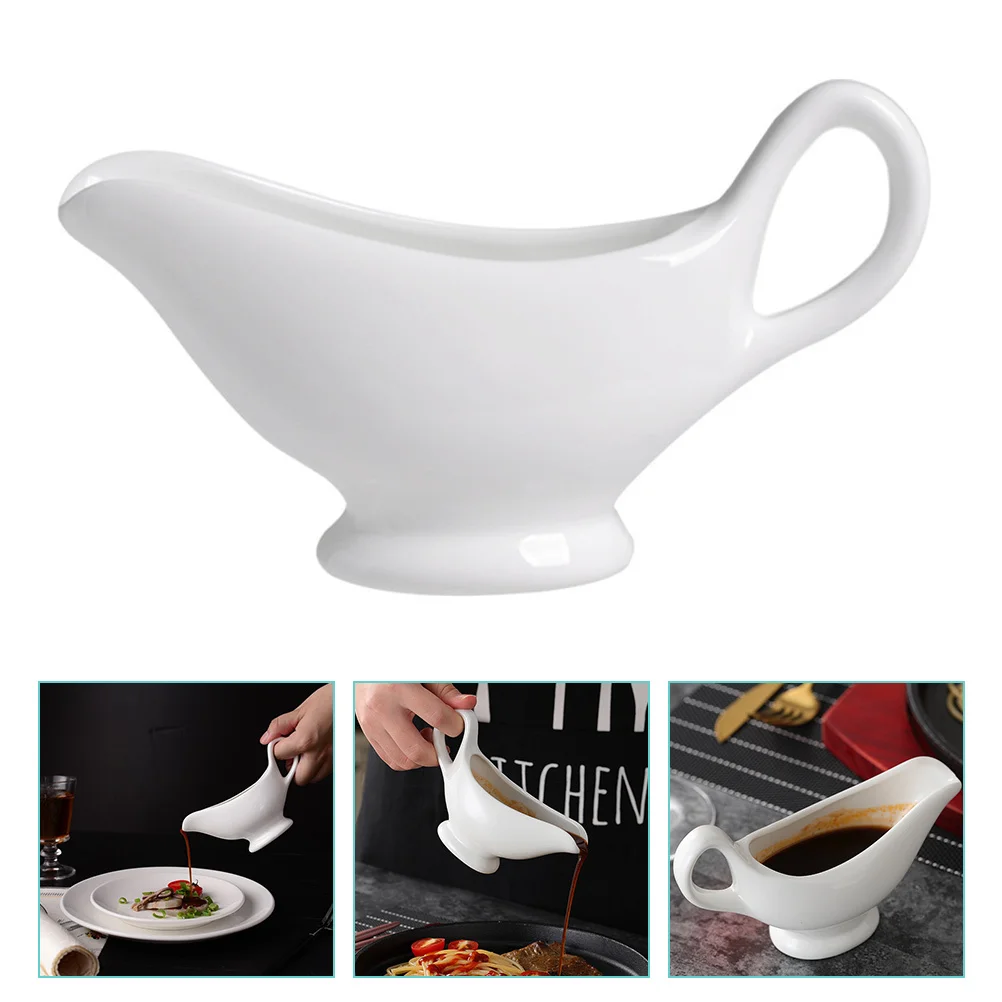 

Household Sauce Boat Ceramic Decorative Condiment Cup Multi-function Gravy Accessory