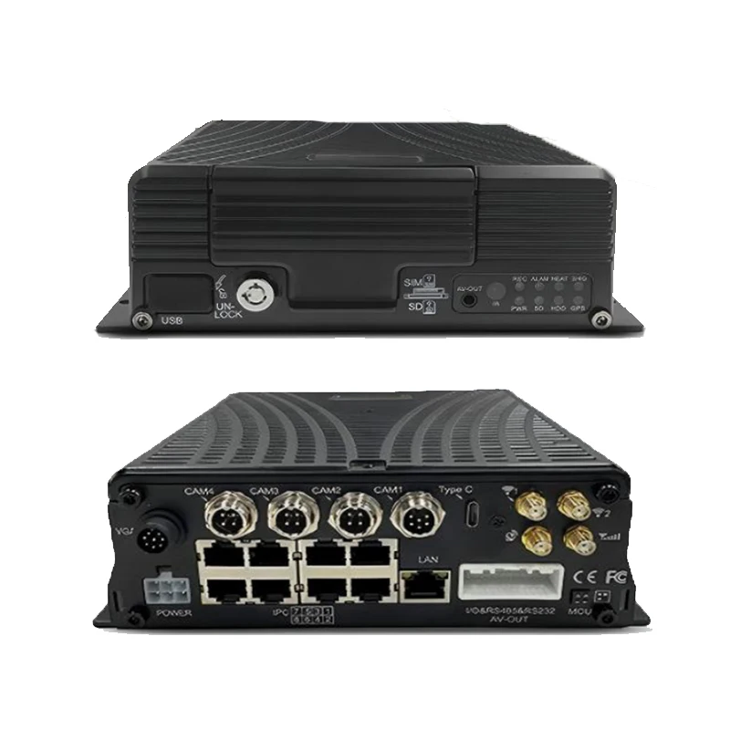 8CH HDD NVR شاحنة CCTV الأمن مسجل فيديو رقمي مع واي فاي GPS USB Type-C واجهة NVR