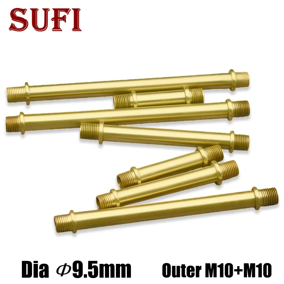 

2 шт., диаметр 9,5 мм, полностью латунная стоматологическая полая трубка, внешний зуб M10, настенный светильник, опорное соединение настольной лампы, полый медный стержень