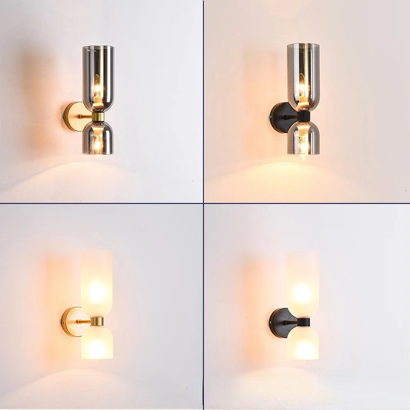 Nordic Wall Lamp for Home Living Room Wall Light Fashion Modern Bedside Glass Wall Sconce Bedroom Staircase Corridor Lighting