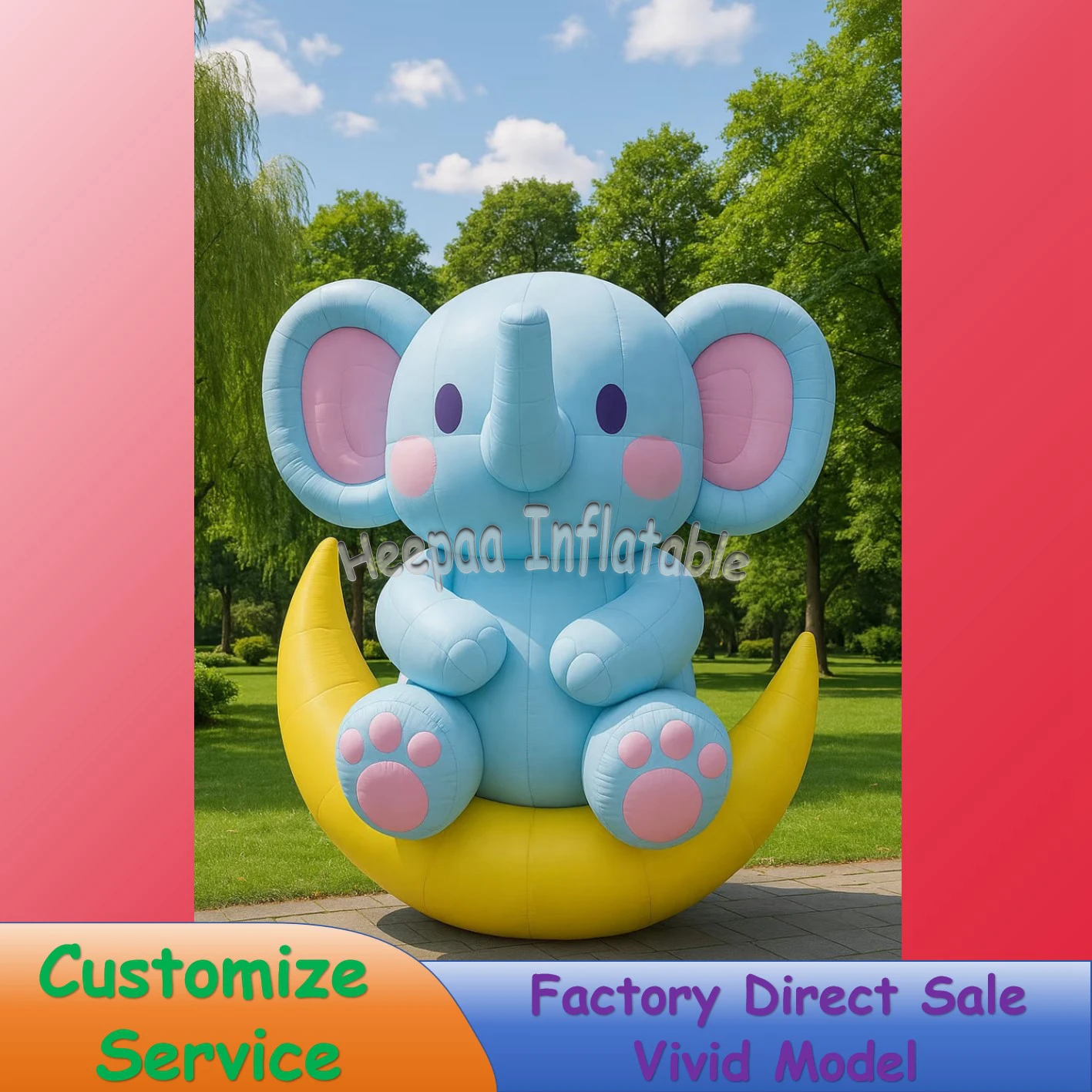 

Милая модель слона, 3D надувная мультяшная модель, большая уличная реклама, надувная модель для декора вечеринки