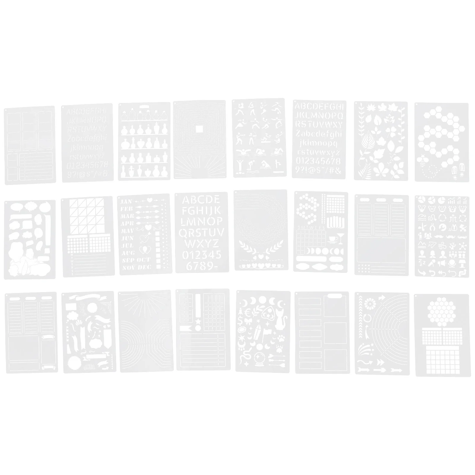 

24Pcs Hand Account Templates Premium Pet DIY Painting Stencils for Journaling Crafts Planner Accessories Multi-Function Art