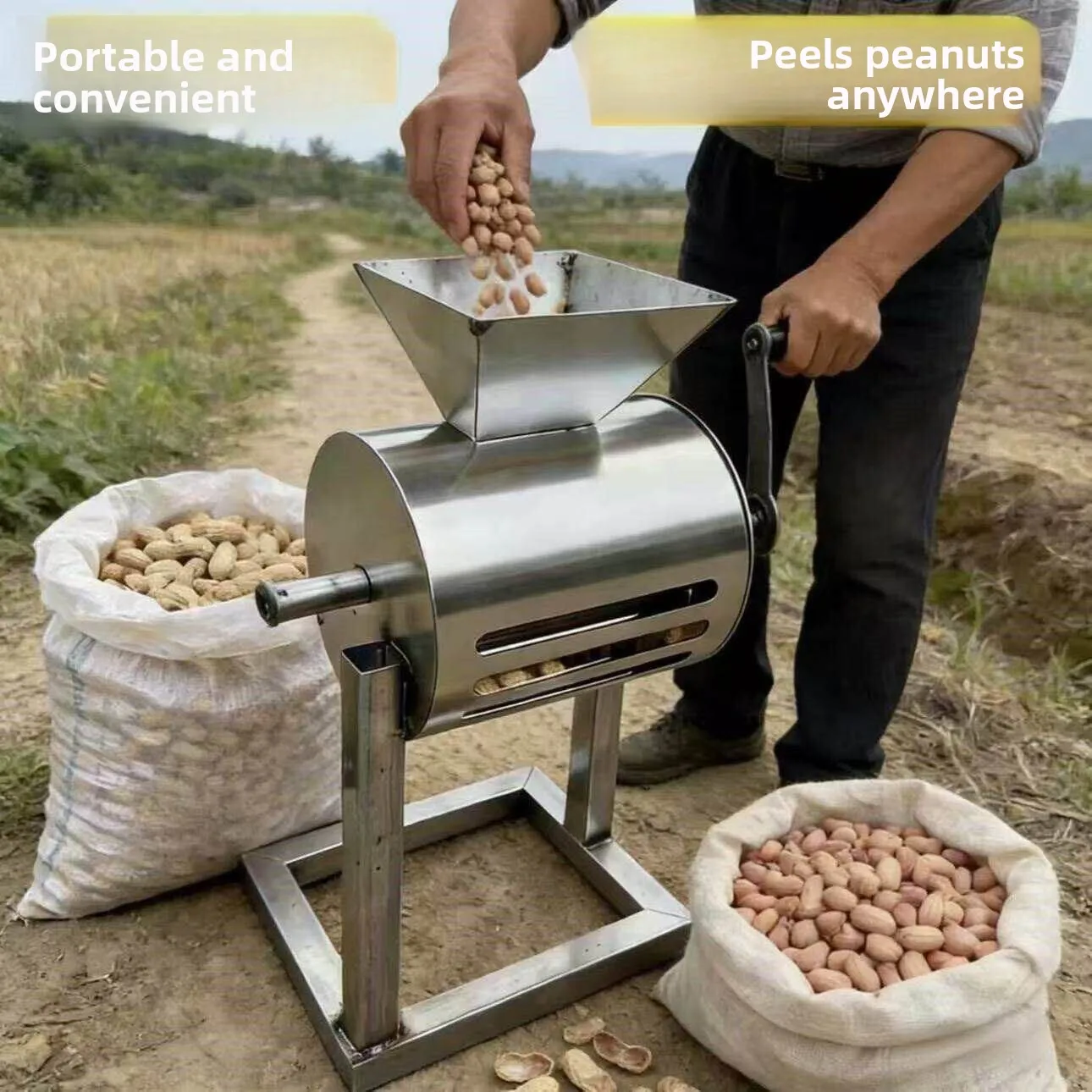 

New Home Use Hand Crank Peanut Sheller Convenient Kitchen Tool Pea Sheller Hand Operated Remover Easy to Use