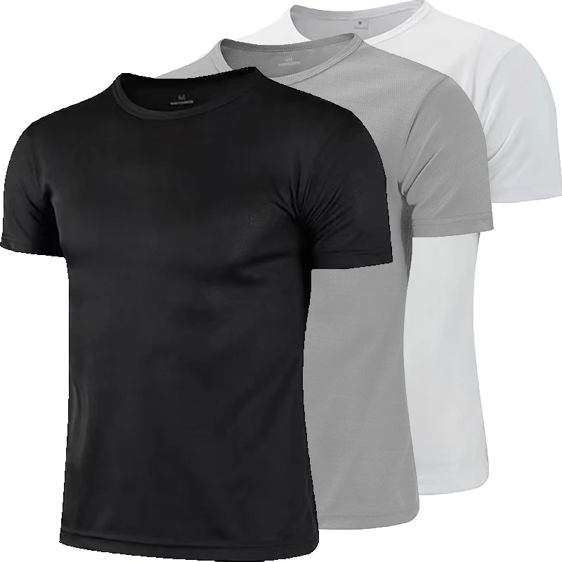 3 Pack Mens Running Shirts Quick Dry Sports Tops for Men Comfort Workout T Shirts Moisture Wicking Athletic Short Sleeve Tees