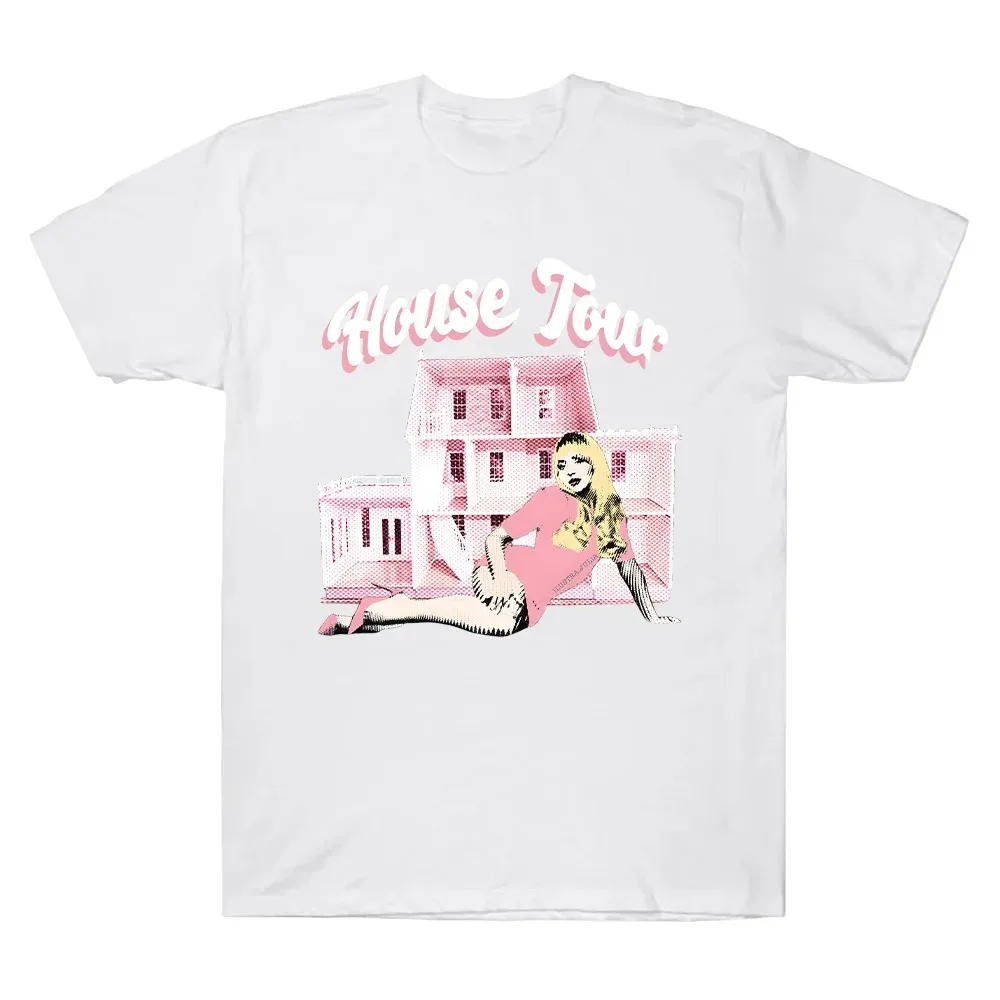 Women Men Harajuku Fashion Tees Sabrina Carpenter House Tour T-shirt for Girls Cotton T-Shirt Summer Round Neck Y2K Short Sleeve