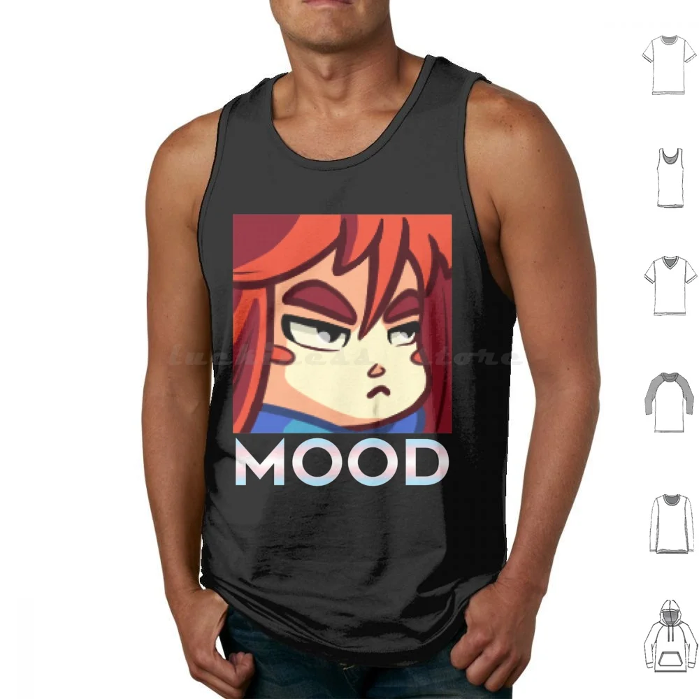 Annoyed Madeline From Celeste Tank Tops Print Cotton Celeste Madeline Game Video Game Strawberry Mountain Indie Platformer