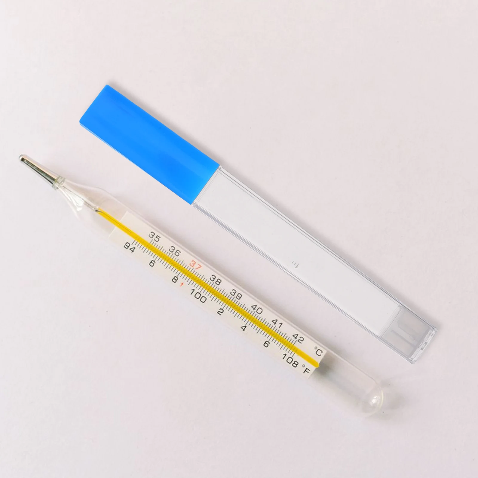 

3pcs Thermometer Protection Tube Body Temperature Storage Box Plastic Barrel Simple Design Versatile Use Protective Function