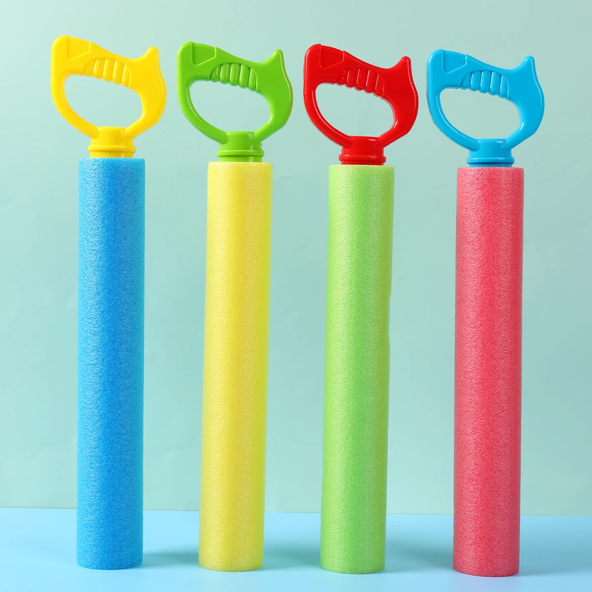 1pc EVA Water Guns Portable Pull-out Foam Water Gun Outdoor Summer Swimming Pool Beach DIY Toy Gun for Kids Adults Outdoor Fun
