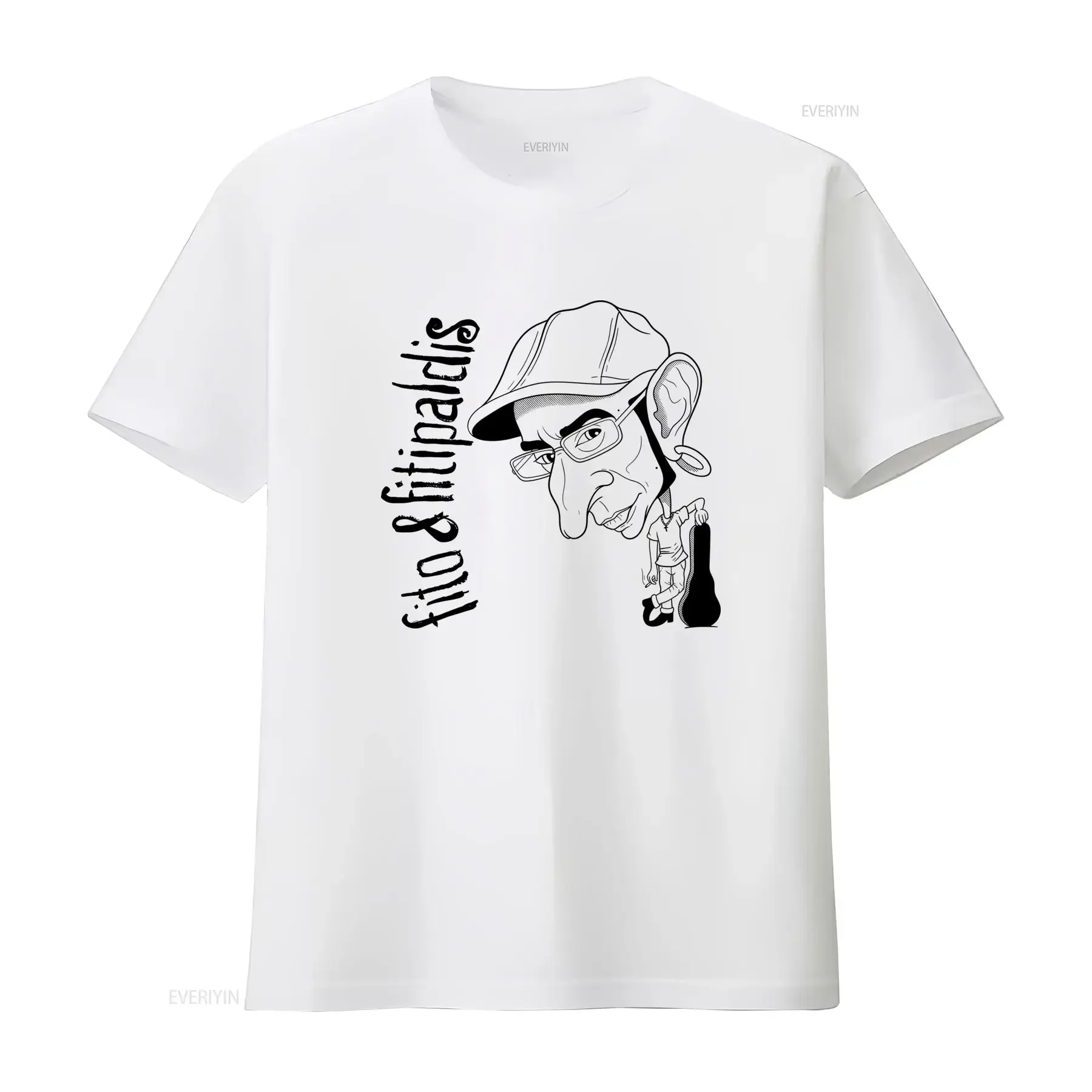 Camiseta de Fito Fitipaldis Cuello Redondo Casual Tejido Ligeramente Elástico Corte Regular Estampado Perfecta para vintage